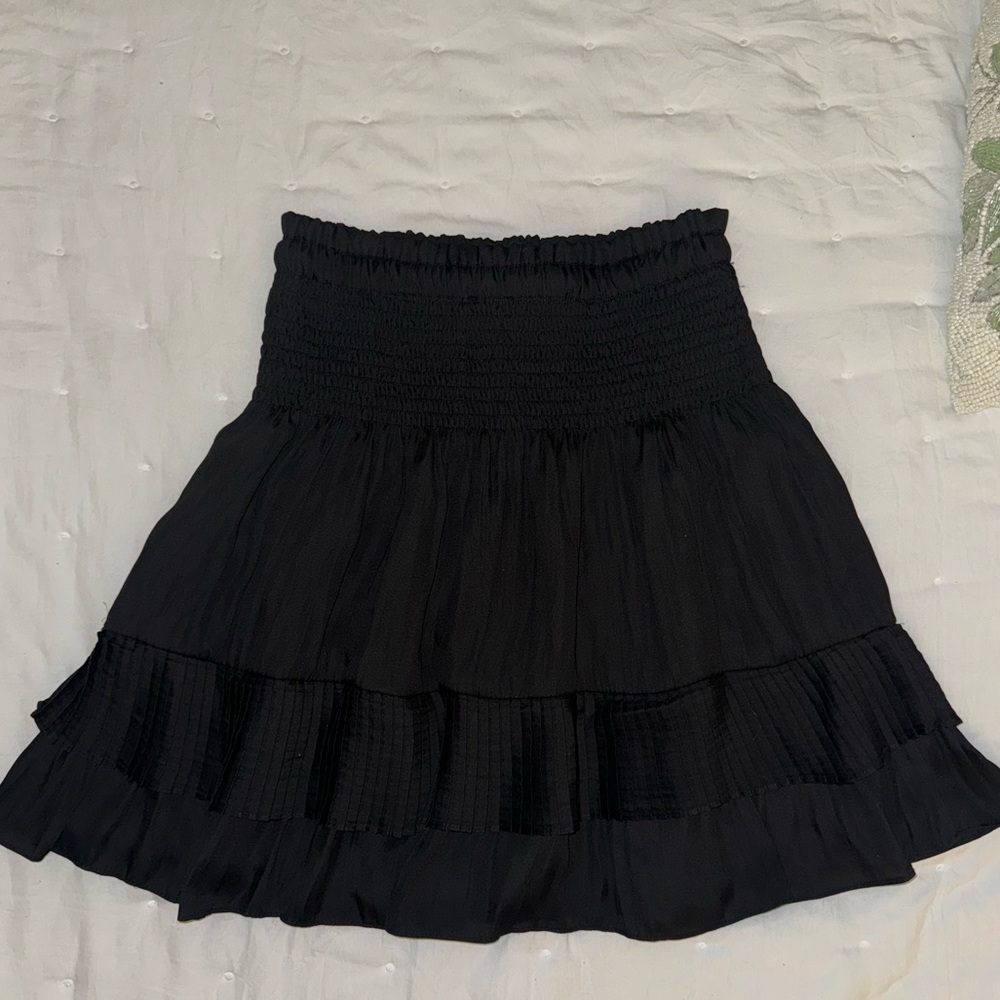 Skies are Blue black satin skirt size XS